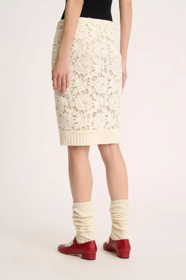 Luisa Spagnoli Skirts And Shorts Finezza 8211 Lace Skirt 8211 Fashion Show Cream 8211 Women Luisa Spagnoli Skirts And Shorts Finezza 8211 Lace Skirt 8211 Fashion Show Cream 8211 Women