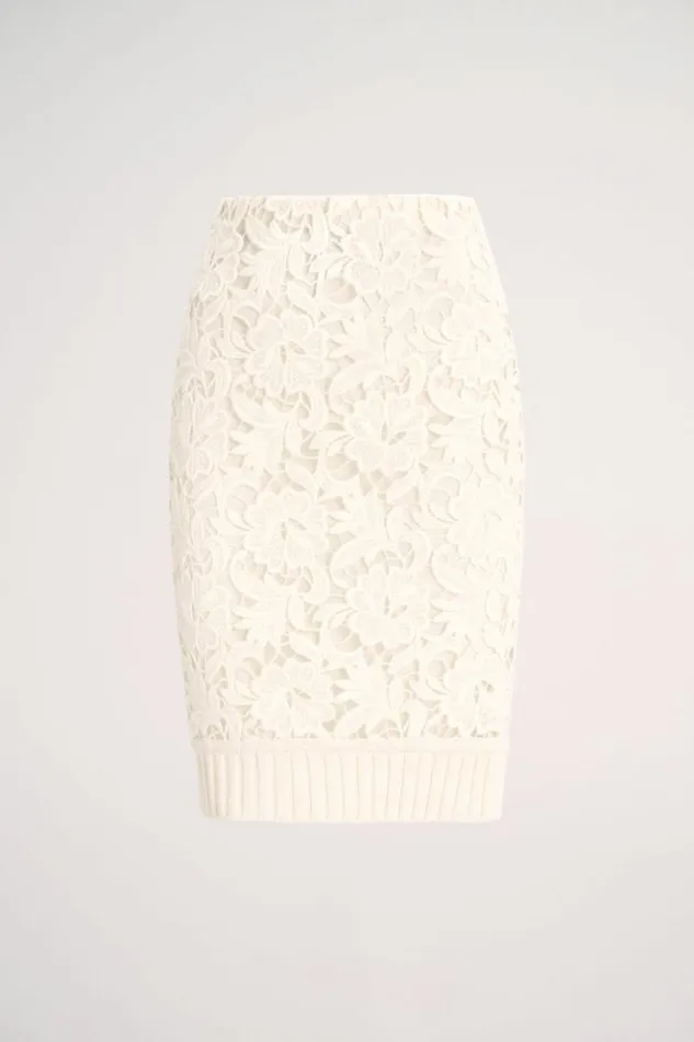 Luisa Spagnoli Skirts And Shorts Finezza 8211 Lace Skirt 8211 Fashion Show Cream 8211 Women Luisa Spagnoli Skirts And Shorts Finezza 8211 Lace Skirt 8211 Fashion Show Cream 8211 Women