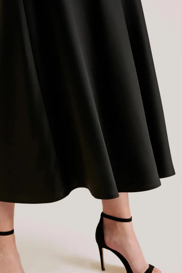Luisa Spagnoli Skirts And Shorts Fragile 8211 Satin Skirt Black 8211 Women Luisa Spagnoli Skirts And Shorts Fragile 8211 Satin Skirt Black 8211 Women
