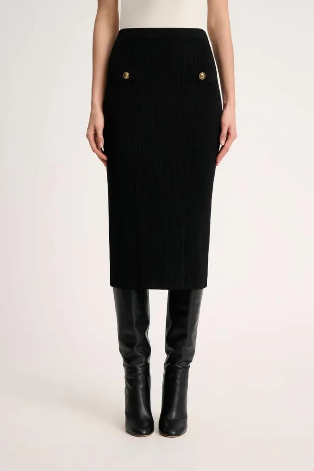 Luisa Spagnoli Skirts And Shorts Maionese 8211 Knit Skirt Black 8211 Women