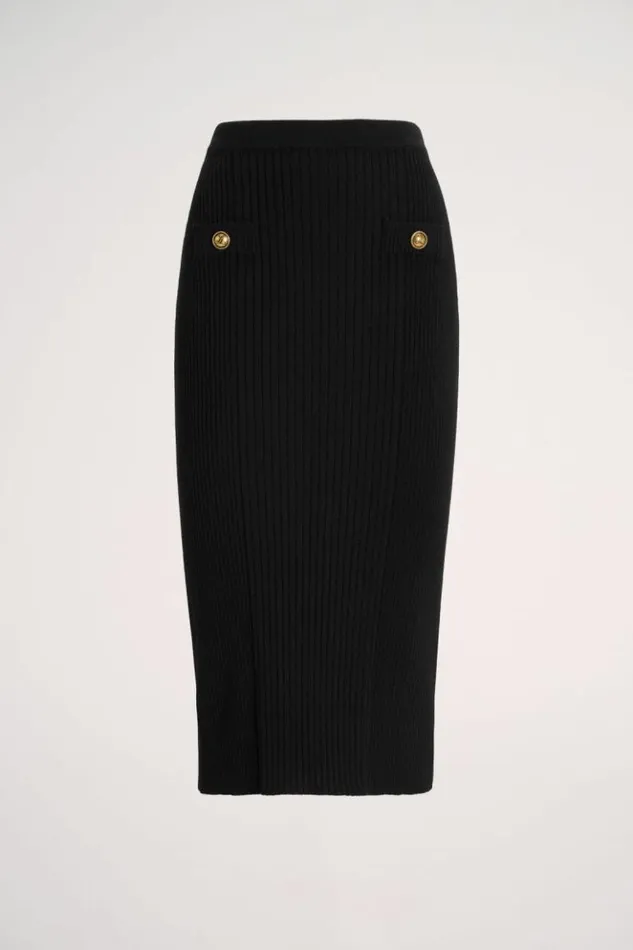 Luisa Spagnoli Skirts And Shorts Maionese 8211 Knit Skirt Black 8211 Women Luisa Spagnoli Skirts And Shorts Maionese 8211 Knit Skirt Black 8211 Women
