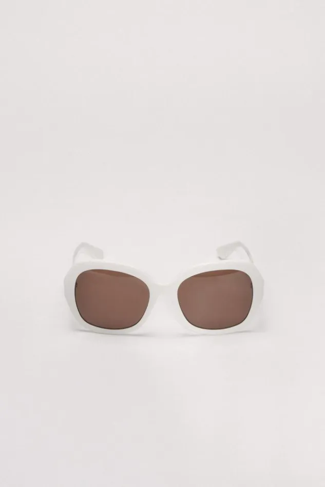 Luisa Spagnoli Sunglasses Xsofia 8211 Face Hugging Sunglasses Whitegold 8211 Women