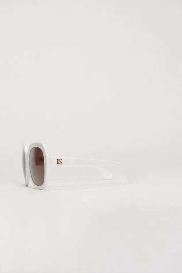 Luisa Spagnoli Sunglasses Xsofia 8211 Face Hugging Sunglasses Whitegold 8211 Women Luisa Spagnoli Sunglasses Xsofia 8211 Face Hugging Sunglasses Whitegold 8211 Women
