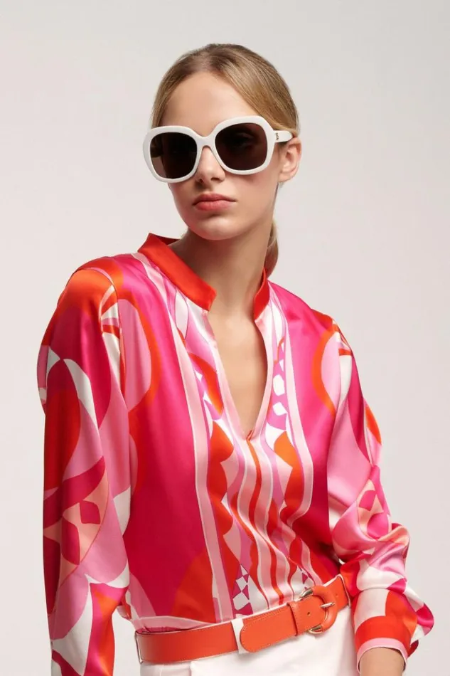 Luisa Spagnoli Sunglasses Xsofia 8211 Face Hugging Sunglasses Whitegold 8211 Women Luisa Spagnoli Sunglasses Xsofia 8211 Face Hugging Sunglasses Whitegold 8211 Women