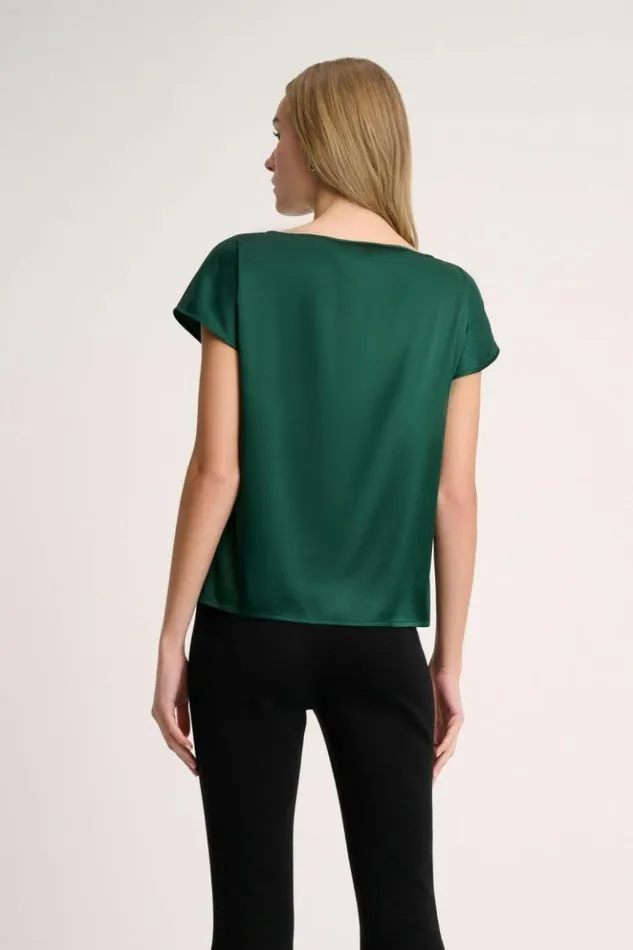 Luisa Spagnoli Tops And TShirts Legale 8211 Short Sleeve Blouse Bottlegreen 8211 Women Luisa Spagnoli Tops And TShirts Legale 8211 Short Sleeve Blouse Bottlegreen 8211 Women
