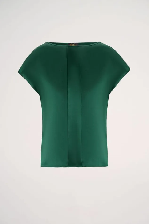 Luisa Spagnoli Tops And TShirts Legale 8211 Short Sleeve Blouse Bottlegreen 8211 Women Luisa Spagnoli Tops And TShirts Legale 8211 Short Sleeve Blouse Bottlegreen 8211 Women