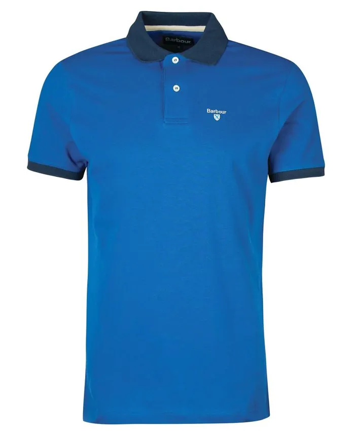 Lynton Polo Shirt Monaco Blue Men Barbour Polo Shirts