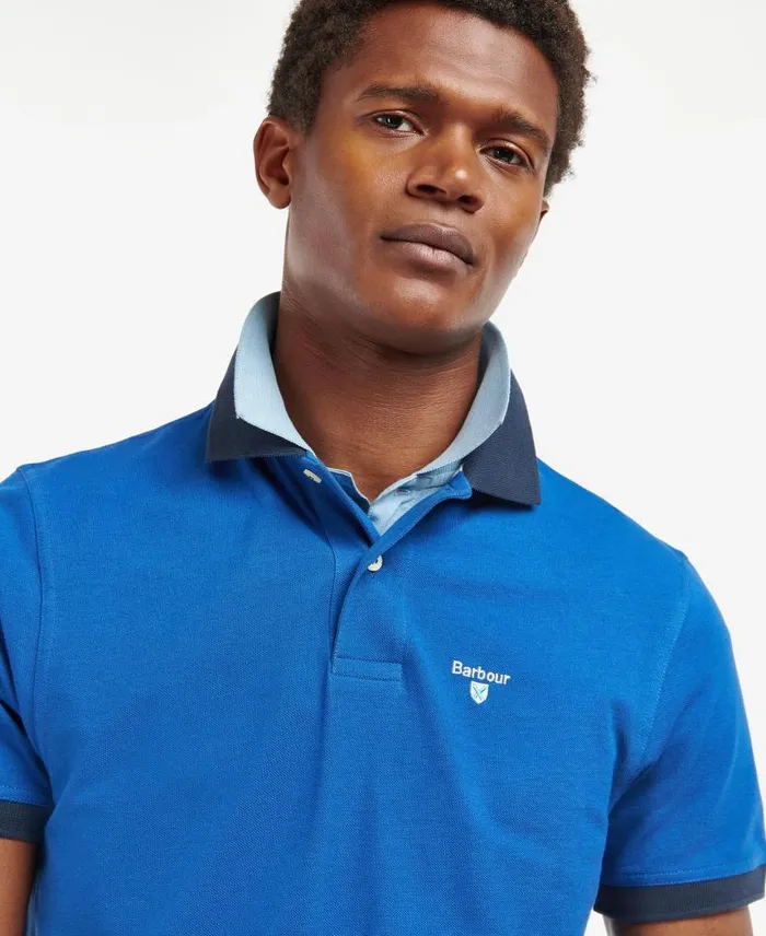 Lynton Polo Shirt Monaco Blue Men Barbour Polo Shirts
