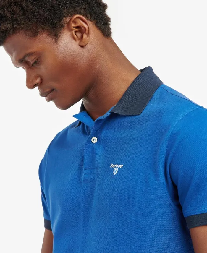 Lynton Polo Shirt Monaco Blue Men Barbour Polo Shirts