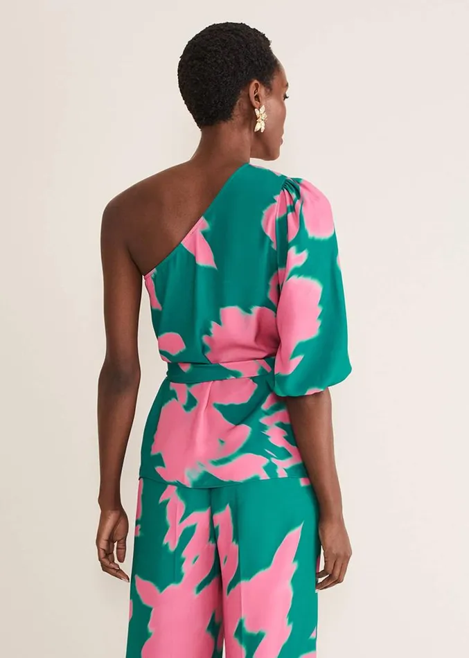 Madison One Shoulder CoOrd Blouse Greenpink Women Phase Eight Shirts and Blouses Madison One Shoulder CoOrd Blouse Greenpink Women Phase Eight Shirts and Blouses