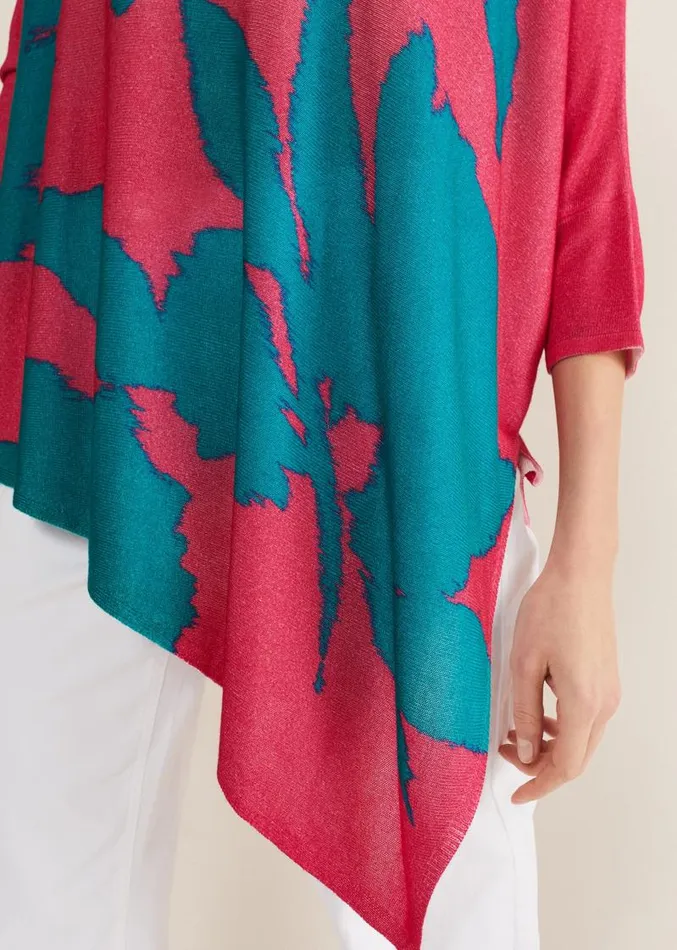 Madison Printed Asymmetric Hem Jumper Multicoloured Women Phase Eight Knitwear Madison Printed Asymmetric Hem Jumper Multicoloured Women Phase Eight Knitwear
