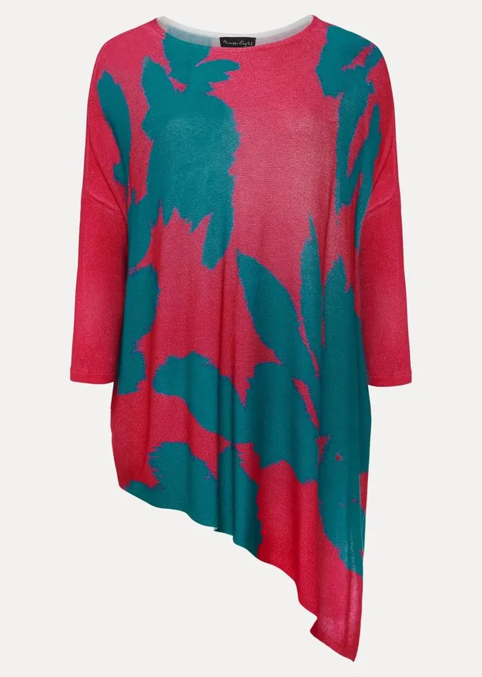 Madison Printed Asymmetric Hem Jumper Multicoloured Women Phase Eight Knitwear Madison Printed Asymmetric Hem Jumper Multicoloured Women Phase Eight Knitwear