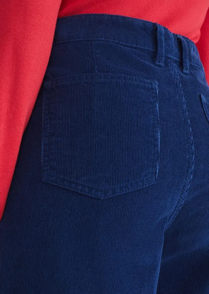 Magsie Corduroy Wide Leg Jeans Blue Women Phase Eight Trousers