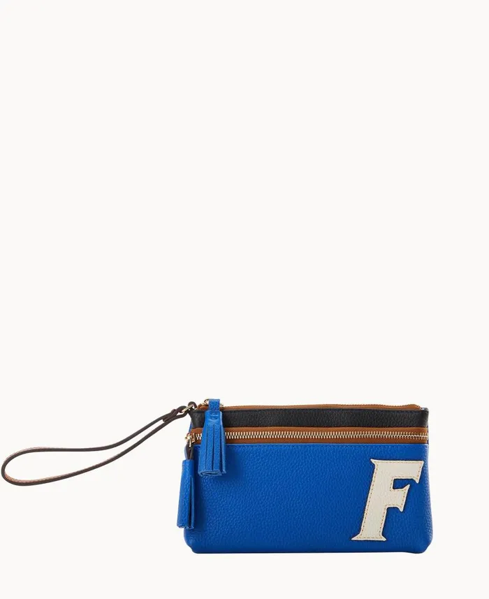 ManWoman Collegiate University Of Florida Double Zip Wristlet University Of Florida Dooney and Bourke Wallets
