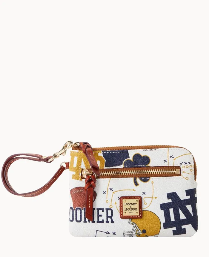 ManWoman Collegiate University Of Notre Dame Zip Around Wristlet Notre Dame Dooney and Bourke Wallets