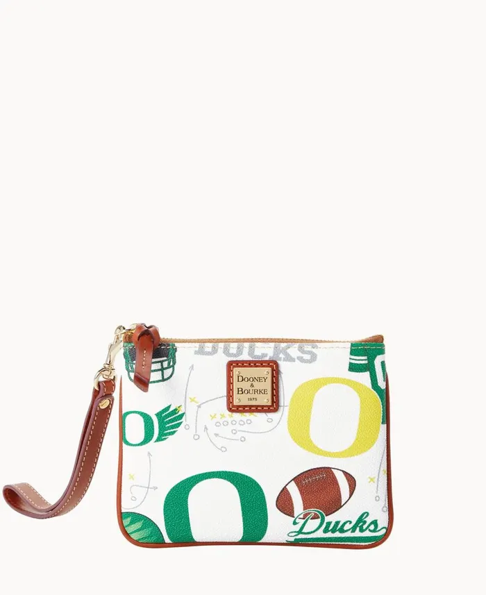 ManWoman Collegiate University Of Oregon Stadium Wristlet Oregon Dooney and Bourke Wallets