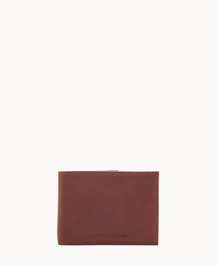 ManWoman Florentine Billfold With Train Pass Chestnut Dooney and Bourke Wallets