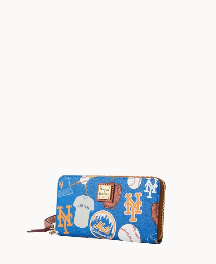 ManWoman MLB Mets Large Zip Around Wristlet Mets Dooney and Bourke Wallets ManWoman MLB Mets Large Zip Around Wristlet Mets Dooney and Bourke Wallets