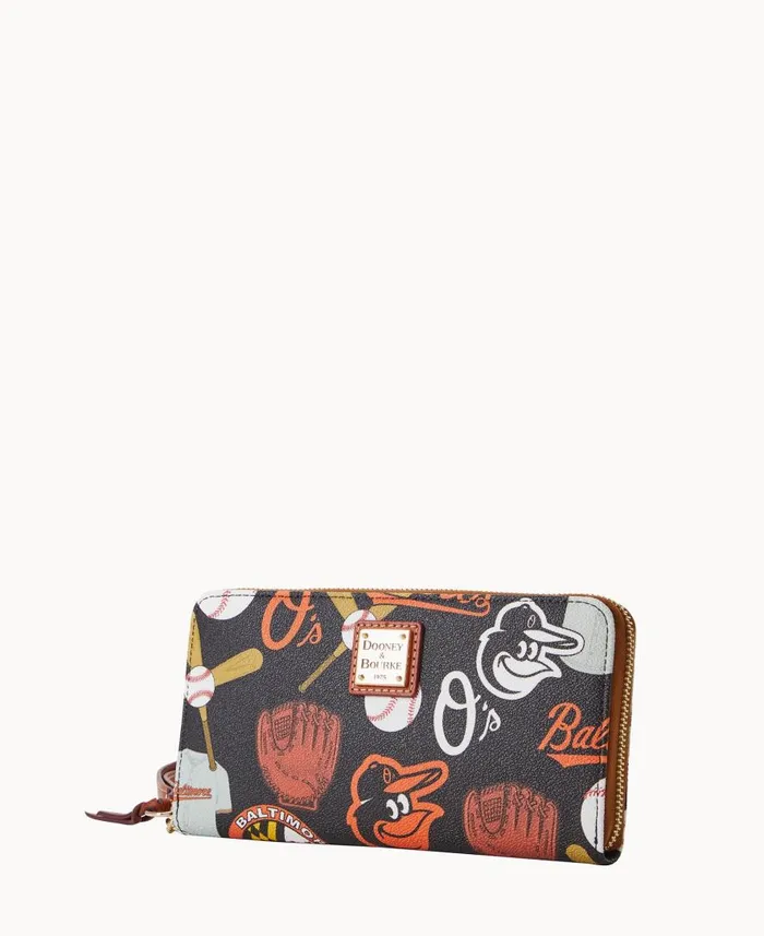 ManWoman MLB Orioles Large Zip Around Wristlet Orioles Dooney and Bourke Wallets ManWoman MLB Orioles Large Zip Around Wristlet Orioles Dooney and Bourke Wallets