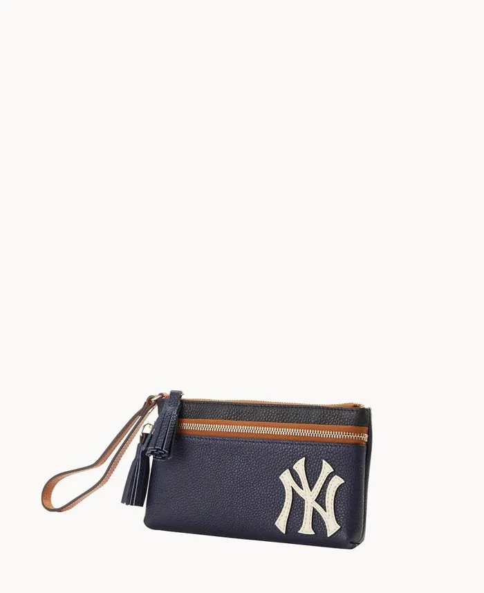 ManWoman MLB Yankees Double Zip Wristlet Yankees Dooney and Bourke Wallets