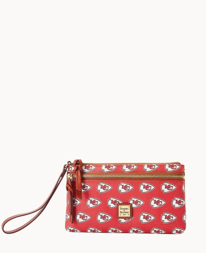 ManWoman NFL Chiefs Double Zip Wristlet Kansas City Chiefs Dooney and Bourke Wallets