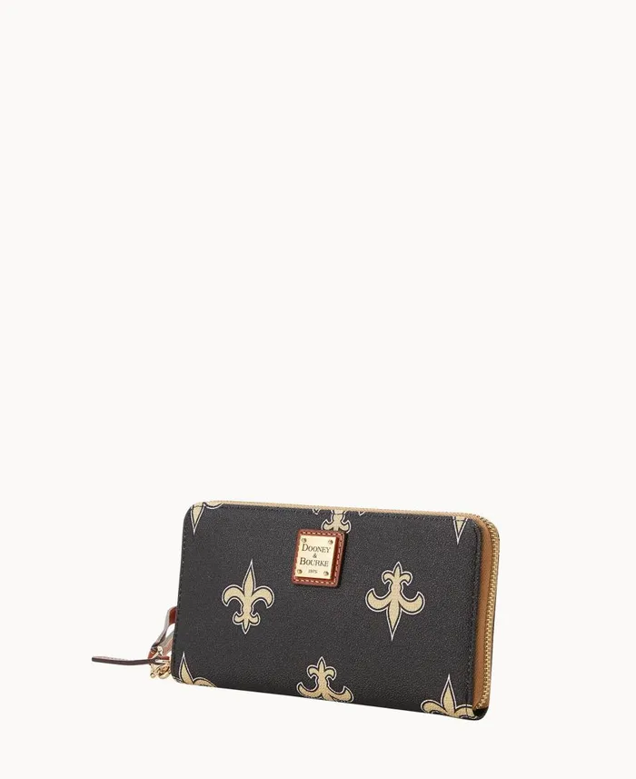 ManWoman NFL Saints Large Zip Around Wristlet Saints Dooney and Bourke Wallets ManWoman NFL Saints Large Zip Around Wristlet Saints Dooney and Bourke Wallets