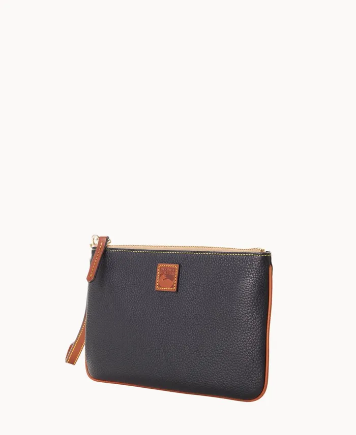 ManWoman Pebble Grain Large Wristlet Black Dooney and Bourke Wallets ManWoman Pebble Grain Large Wristlet Black Dooney and Bourke Wallets