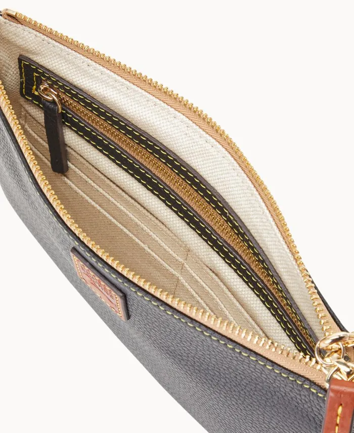 ManWoman Pebble Grain Large Wristlet Black Dooney and Bourke Wallets ManWoman Pebble Grain Large Wristlet Black Dooney and Bourke Wallets