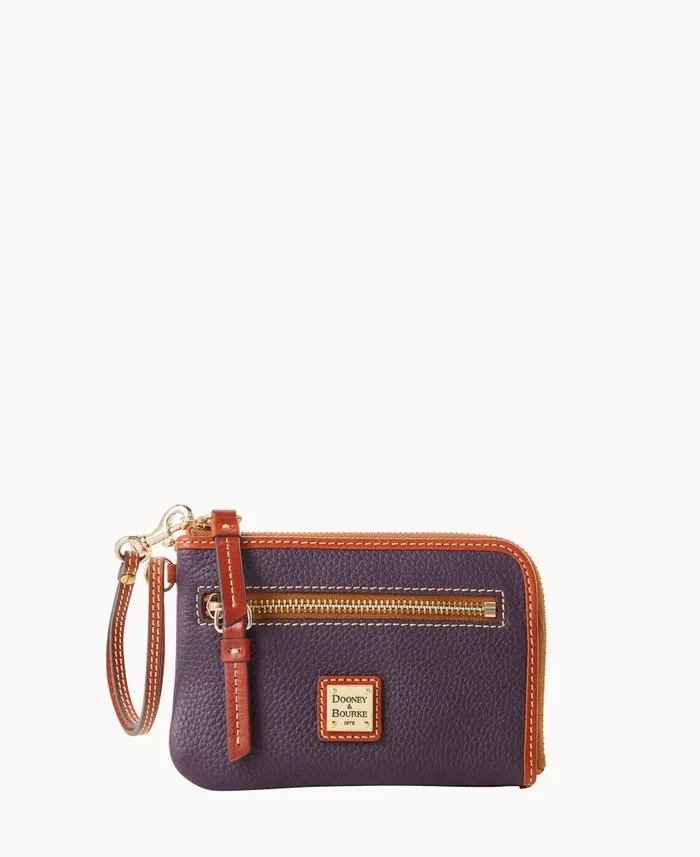 ManWoman Pebble Grain Multi Functional Zip Around Plum Wine Dooney and Bourke Wallets