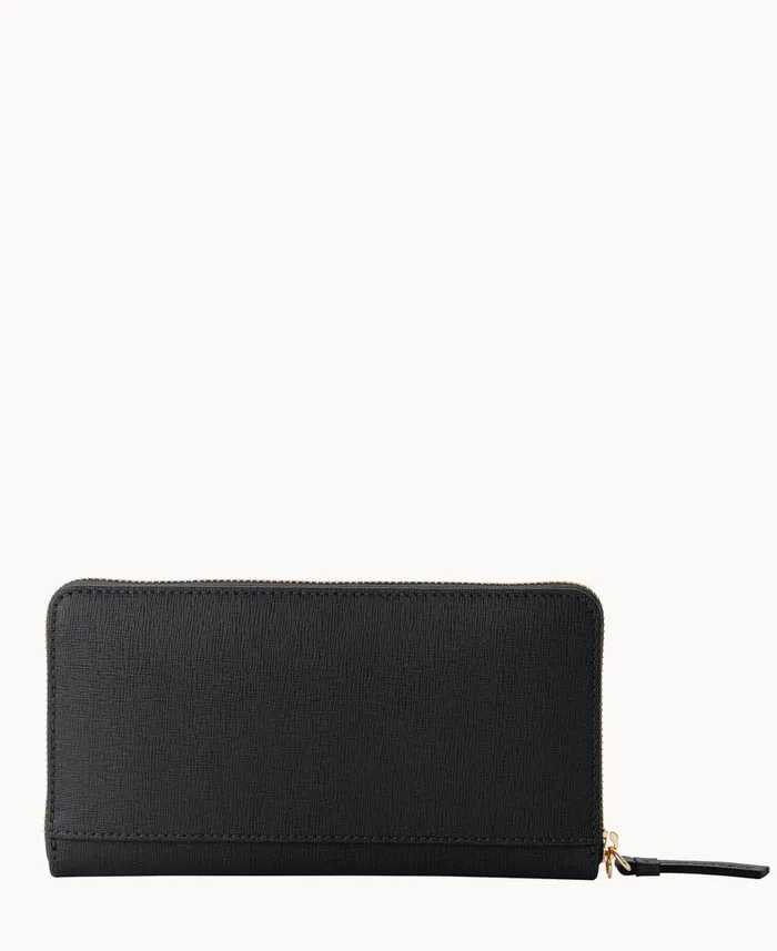 ManWoman Saffiano Large Zip Around Wristlet Black Dooney and Bourke Wallets ManWoman Saffiano Large Zip Around Wristlet Black Dooney and Bourke Wallets