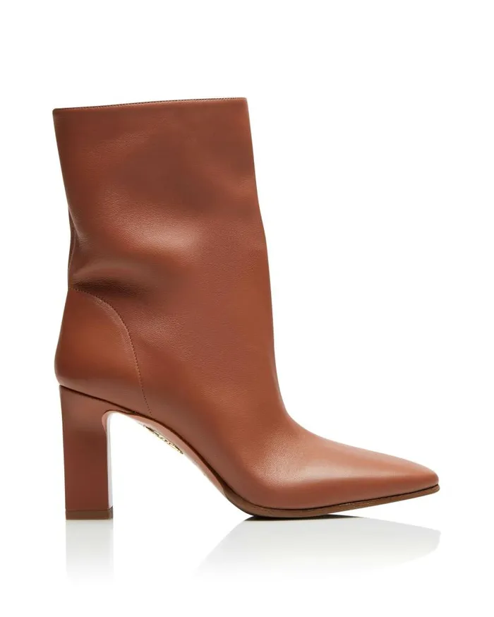 Manzoni Bootie 85 Brown Women Aquazzura Booties Manzoni Bootie 85 Brown Women Aquazzura Booties