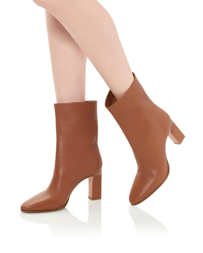 Manzoni Bootie 85 Brown Women Aquazzura Booties Manzoni Bootie 85 Brown Women Aquazzura Booties