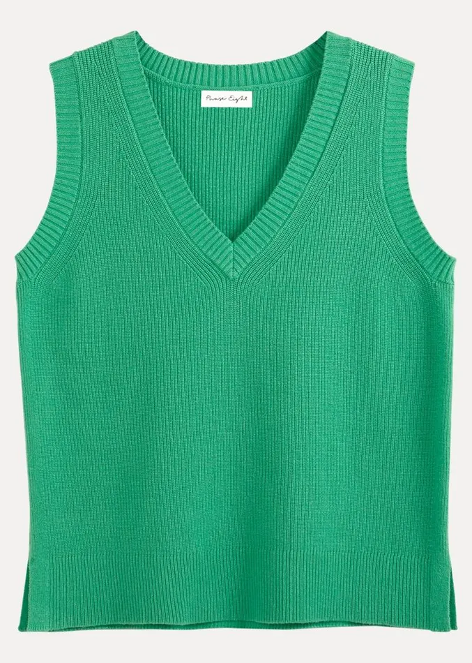Marianna V Neck Tank Green Women Phase Eight Knitwear