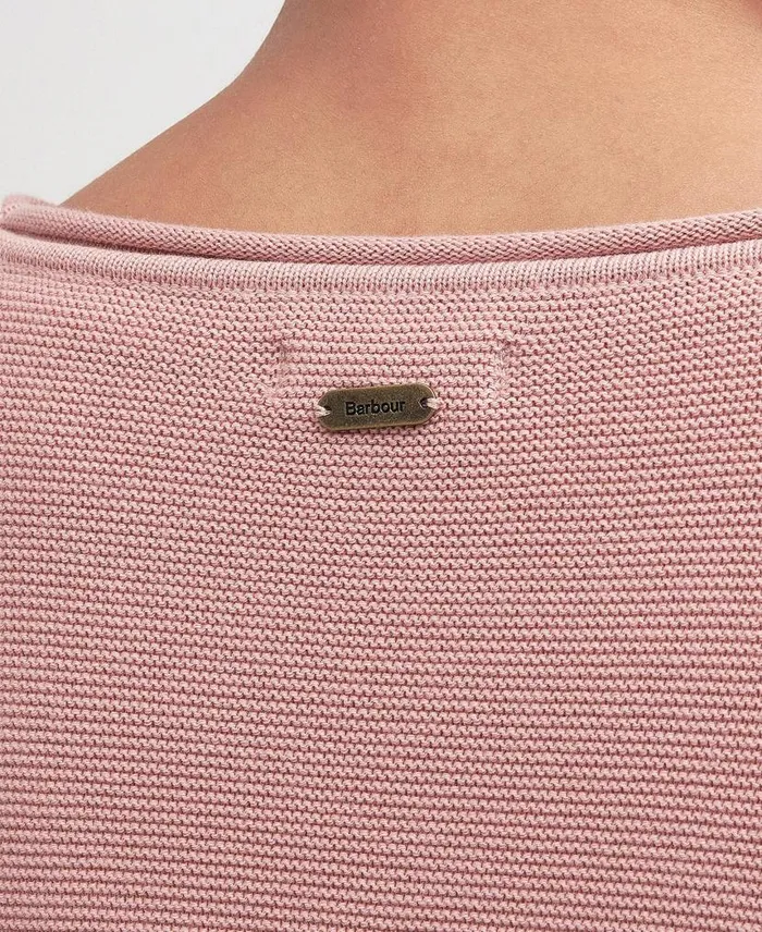 Marine Crew Neck Jumper Misty Rose Women Barbour Jumpers