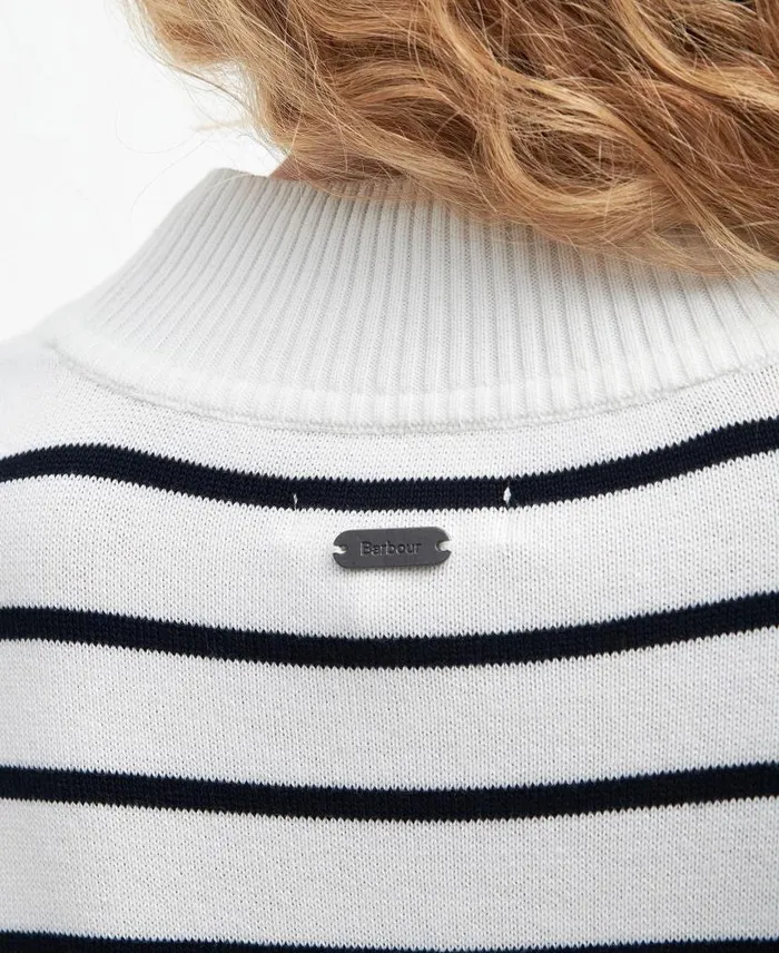 Marloes Knitted Jumper Ecru Stripe Women Barbour Jumpers