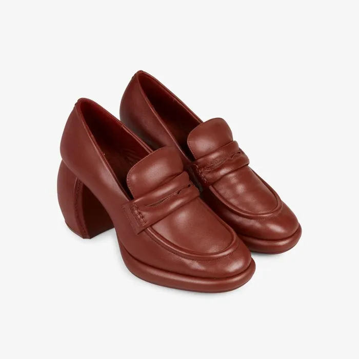 Martine Rose Womens Loafer 1 Oxblood Leather Women Clarks Loafers and Oxfords