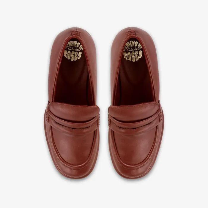 Martine Rose Womens Loafer 1 Oxblood Leather Women Clarks Loafers and Oxfords