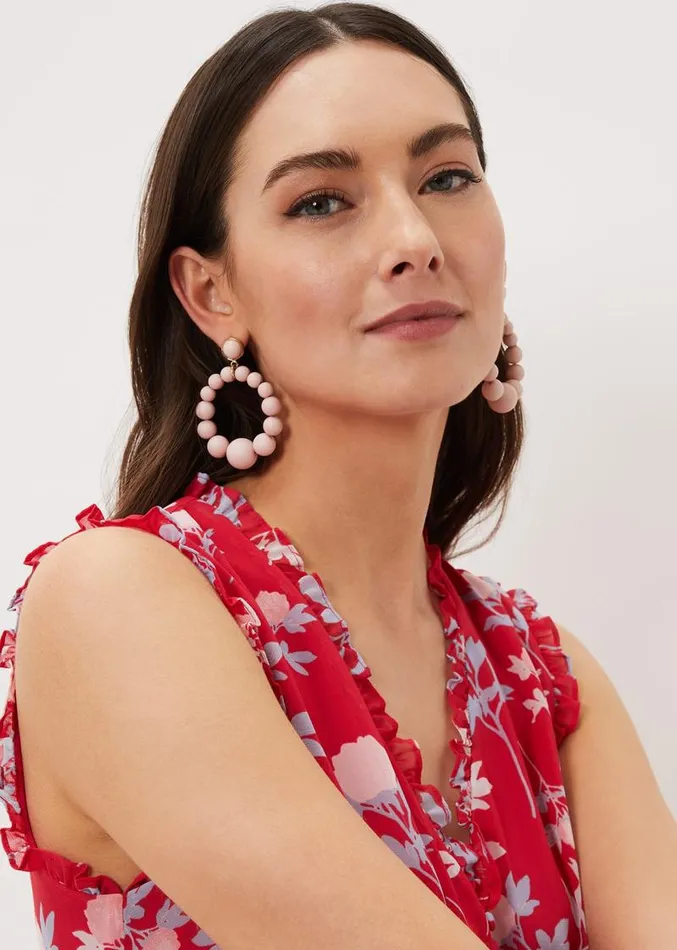 Matte Bead Drop Earring Putty Women Phase Eight Jewellery