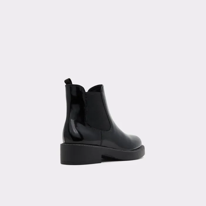 May Black Leather Shiny Women ALDO Chelsea Boots