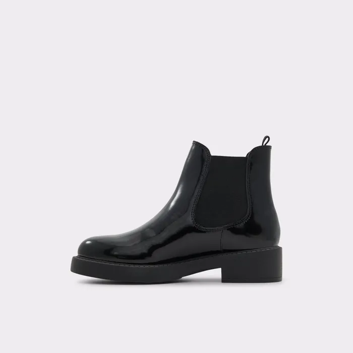 May Black Leather Shiny Women ALDO Chelsea Boots
