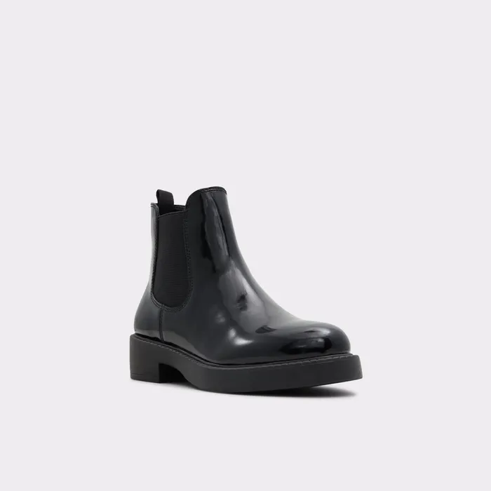 May Black Leather Shiny Women ALDO Chelsea Boots
