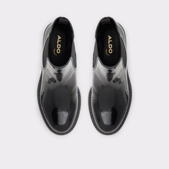 May Black Leather Shiny Women ALDO Chelsea Boots