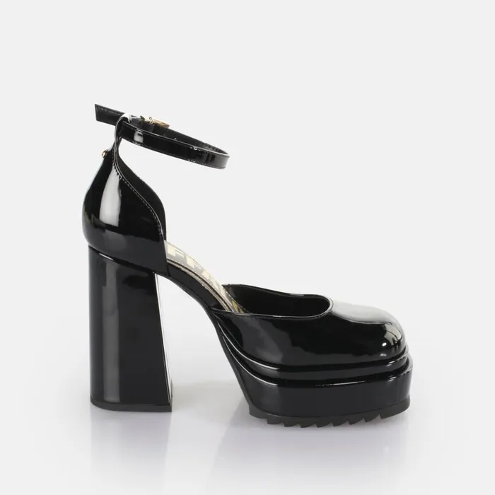 May W Dorsay Black Buffalo Heels May W Dorsay Black Buffalo Heels