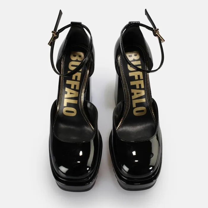 May W Dorsay Black Buffalo Heels May W Dorsay Black Buffalo Heels