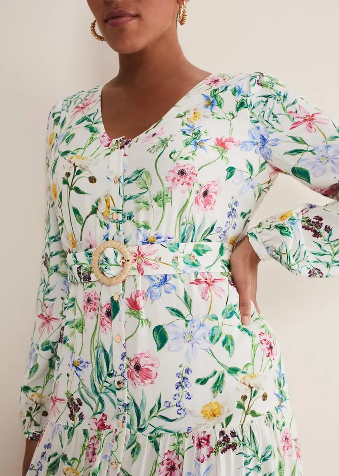 Maya Floral Midaxi Dress Ivorymulti Women Phase Eight Dresses
