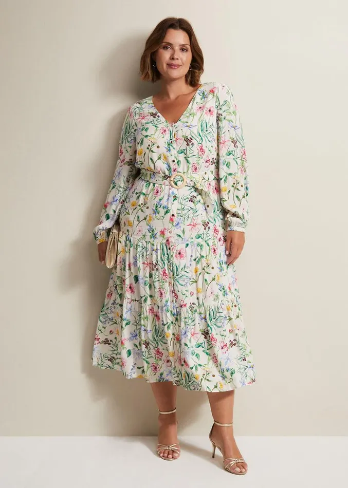 Maya Floral Midaxi Dress Ivorymulti Women Phase Eight Dresses