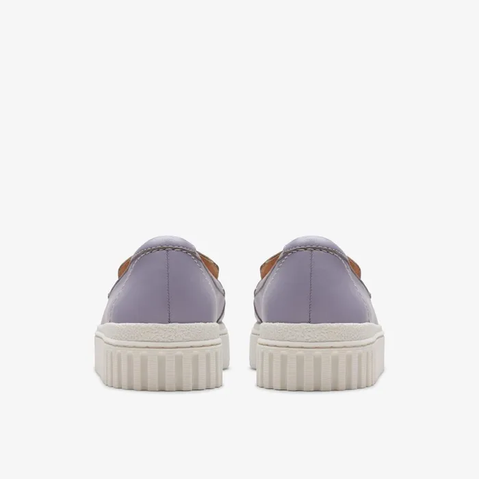 Mayhill Cove Lilac Leather Women Clarks SlipOns
