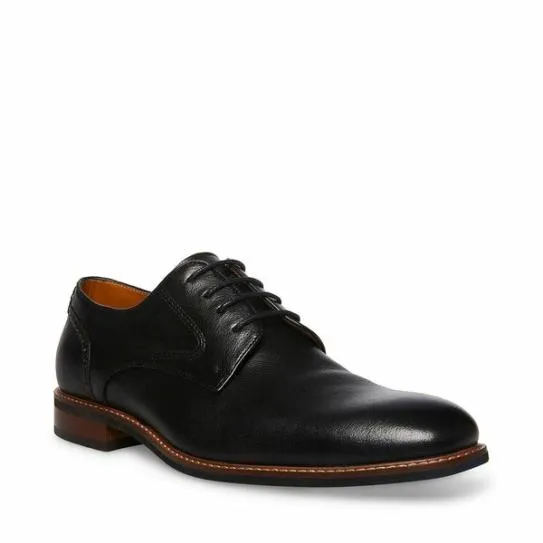Men039s BANNON BLACK LEATHER Black Leather Steve Madden Dress Men039s BANNON BLACK LEATHER Black Leather Steve Madden Dress