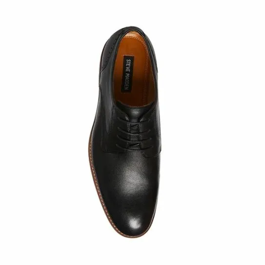 Men039s BANNON BLACK LEATHER Black Leather Steve Madden Dress Men039s BANNON BLACK LEATHER Black Leather Steve Madden Dress