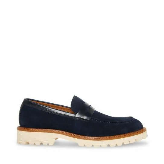 Men039s BENTIN NAVY SUEDE Navy Suede Steve Madden Loafers